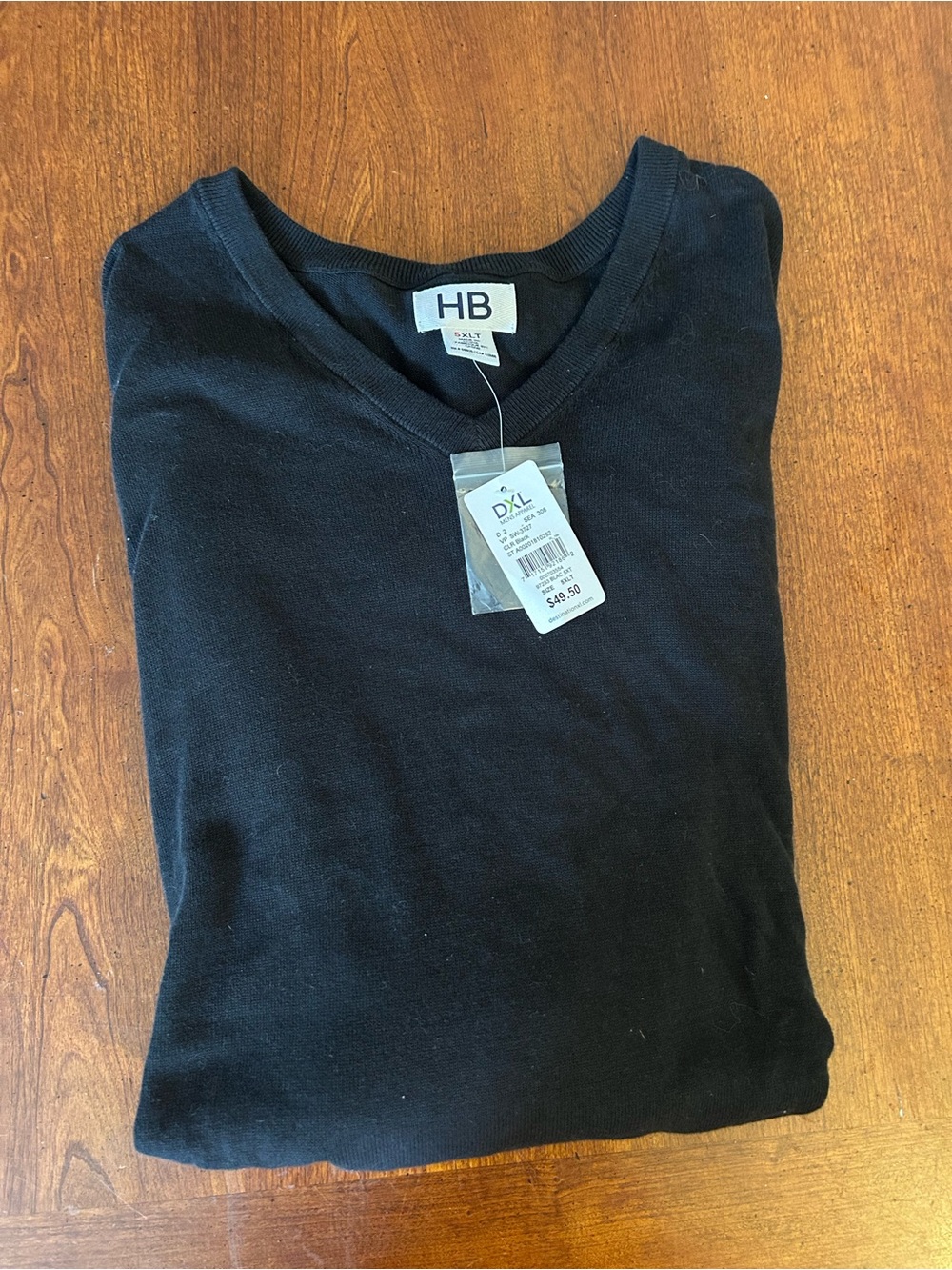 Men's V-Neck Sweater in Black